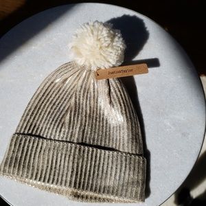 Silver Cream Beanie